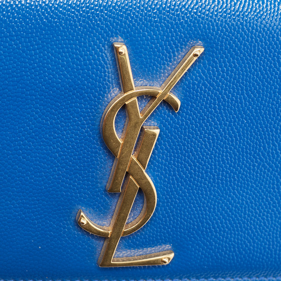 Saint Laurent Blue Leather Small Monogram Kate Chain Crossbody Bag - Picture 6 of 8